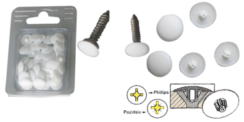 Okrasni pokrovčki za vgrezne glave vijaka