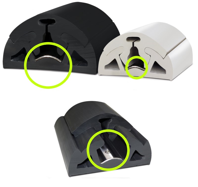 Inox podpora za bočni profil 2m