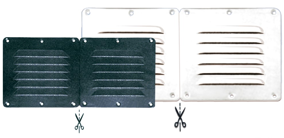 Zračnik iz plastične mase z možnostjo razdvojitve, bel