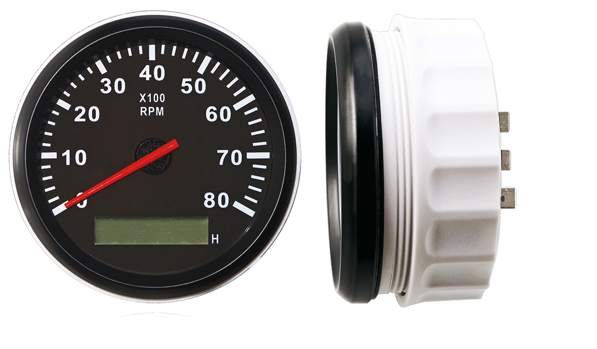 Obratomer 4000 vrtljajev, črn