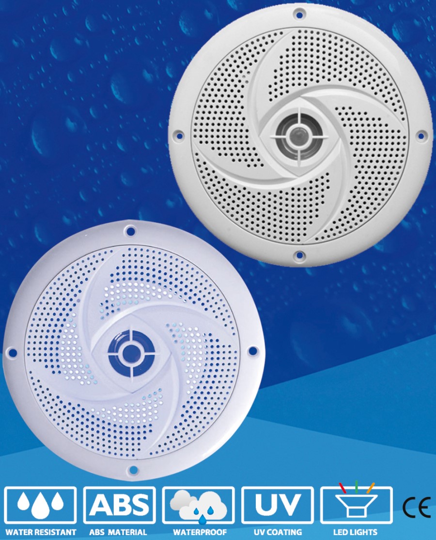 Par zvočnikov 60W, nizki beli osvetljeni