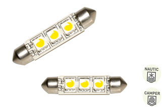 Žarnica LED SV, 8-30 Vdc, 3 LED - hladno bela