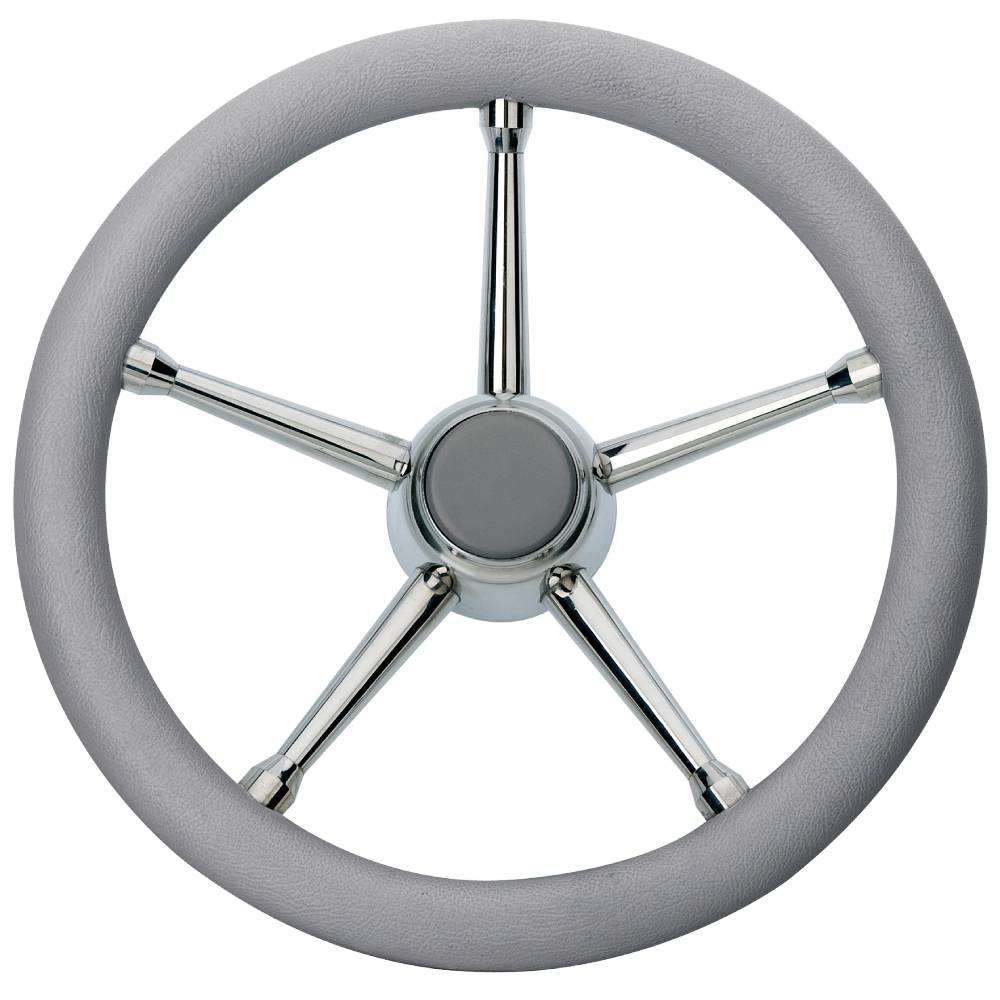 Volan 35 cm, poliuretan in inox, siv, 5 krakov