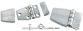 Pokriti inox tečaj (pant) 57x40 mm nesimetričen, AISI 316