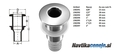 Skoznik trupa INOX 1"1/4 na cev 39mm