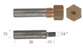Anoda za izmjenjivače Caterpillar 10x38 mm, cink