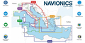 Karta Navionics+ Italija jezera in reke