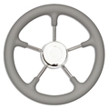 Volan model Perla, 28 cm, sivi