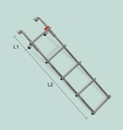 Lestev fiksna 29x108 cm, inox, 5 stopničk