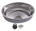 Ugradbeni ovalni inox umivaonik 382x265 mm