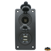 Stikalne plošče 9-32V vtičnica + dvojna USB vtičnica