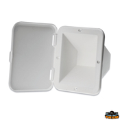 Vgradna niša za čep goriva z vrati bele barve, brez  izvrtine