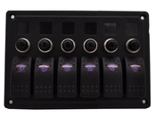 Stikalna plošča 6 stikal vodooporna IP65 z zbiralko