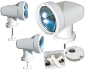 Ročno nastavljiv reflektor 24V, 55+55W Ø 160 mm