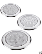 Inox stropna luč s 6x0,5W LED, Ø 110 mm