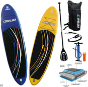 SUP Wing 320x82x15 cm rumena s tlačilko in veslom