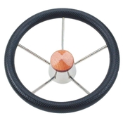 Volan premera 310 mm, inox in črn poliuretan