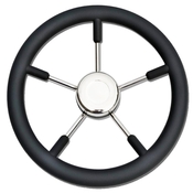 Pet kraki volan, 350 mm, črn in inox, UV odporen