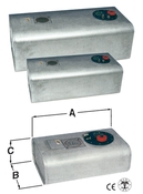 Fiksni inox spremnik 105 L, 150x35 cm