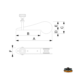 Vodilica sidra s kočnicom i bravom za sidro do 10 kg