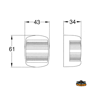 Mini Star halogenska luč 12V 7W zelena 112,5° črno ohišje