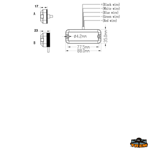 6 RGB LED podvodna svjetiljka 85x35x35 mm