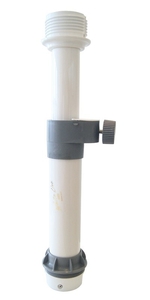 Teleskopska noga za mizo, aluminij, bela