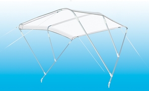 Bimini aluminij, bel, 3 loki, 170x180cm mod."Rimini"