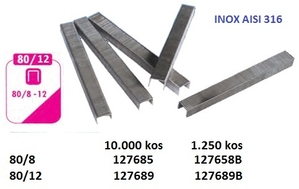 Sponke INOX AISI 316 80/12, 1250 kos