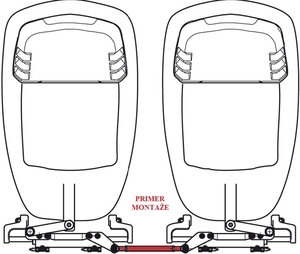 Povezovalna palica za 2 motorja, A88, nastavljiva