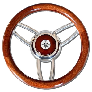 Volan premera 35 cm, mahagonij in inox