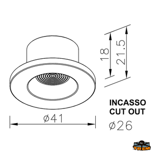 Vgradna montažna LED stropna svetilka 110 lumnov