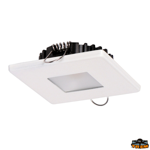 Vgradna LED stropna svetilka, 72x72 mm, 3000K bela svetloba, inox