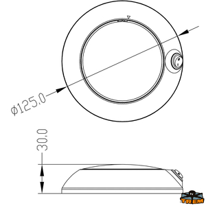 Ugradbena LED svjetiljka s prekidačem, 24 LED