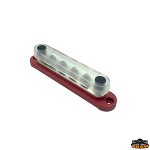 Busbar razdelilna letev 6xM6 150A, rdeča