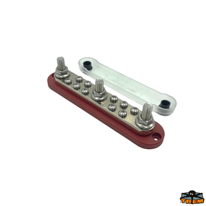 Busbar razdelilna letev 3xM10 - 10xM5 300A, rdeča