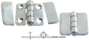 Pokrivena inox šarka 35,5x40 mm, AISI 316