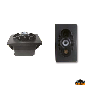 Komandni prekidač bez gumba-tipke s 1 crvenom LED lampom, (ON)-OFF-(ON), enopolni