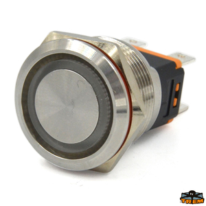 Stikalo iz nerjavečega jekla 15A rdeče barve (ON) - OFF trenutni