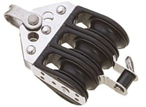 Trojni škripec z obešalom, vrv 8mm, fi28mm