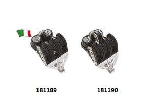 Uležajen trojni škripec s U končnikom in štoperjem, vrv 10mm