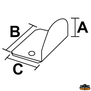 90° montažna ploča, tri izbušene rupe