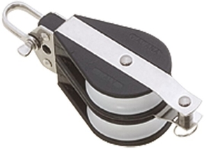 Ojačan dvojni škripec z obešalom, vrv 8mm, fi34mm