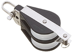 Ojačan dvojni škripec z obešalom, vrv 10mm, fi45mm 