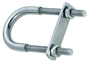 U objemka, 12MA, 140 mm, 2 ploščici, inox