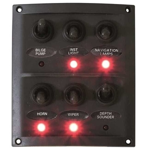 Stikalna plošča ''New ClassiStikalna plošča ''New Classic Black'', 6 varovalk, LED