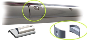 Spoj inox za inox profil 52x20mm