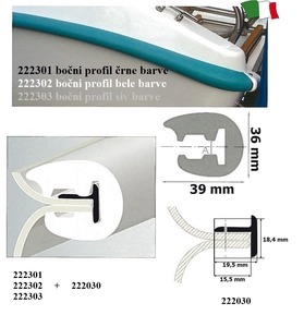 Bočni profil siv PVC 35 mm x 12m