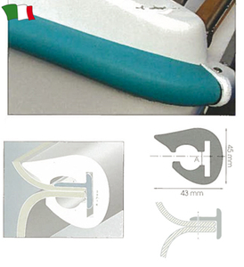 Bočni profil PVC 45 mm, črn