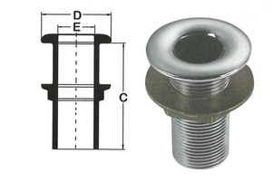 Skoznik izpust medenina navoj 3/4"